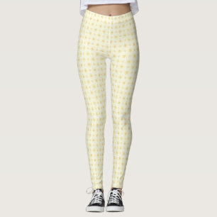 Schöne gelbe Kreise mit weißem Hintergrund Leggings
