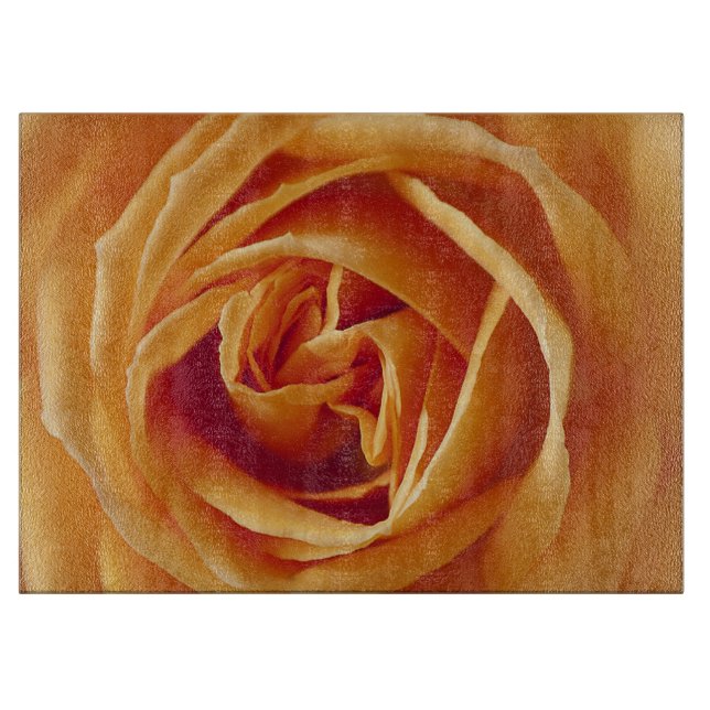 Schöne Gelbe Rose Blume Schneidebrett (Vorderseite)
