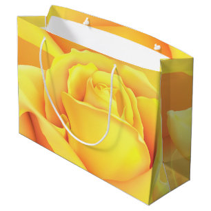 Schöne Gelbe Rose Große Geschenktüte