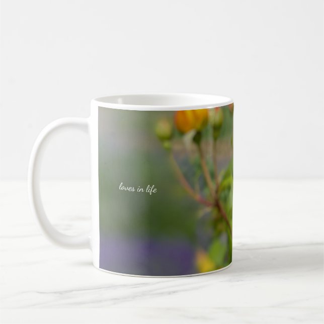Schöne Gelbe Rose Kaffeetasse (Links)