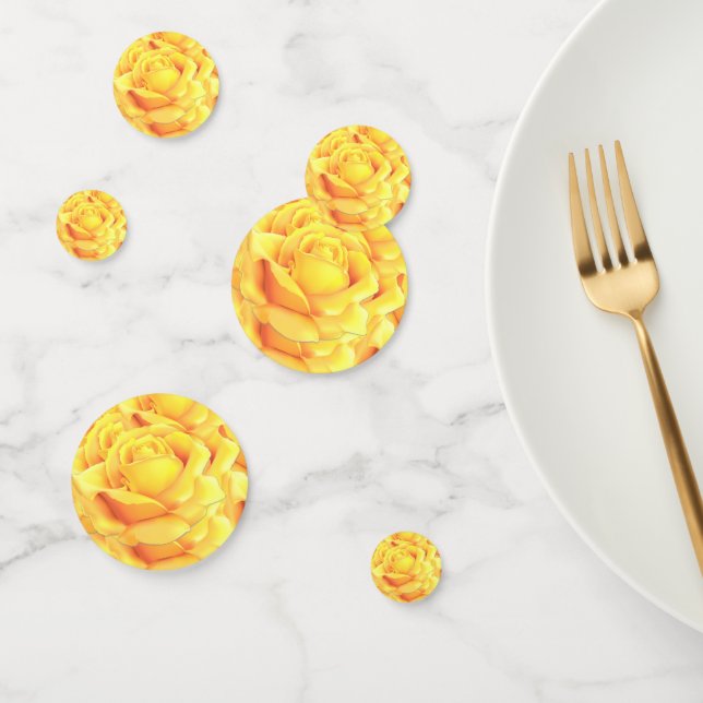 Schöne Gelbe Rose Konfetti (Gruppe)