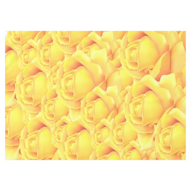 Schöne Gelbe Rose Tischdecke (Vorderseite (Horizontal))
