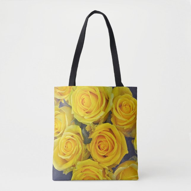 Schöne gelbe Rosen Tasche (Vorderseite)