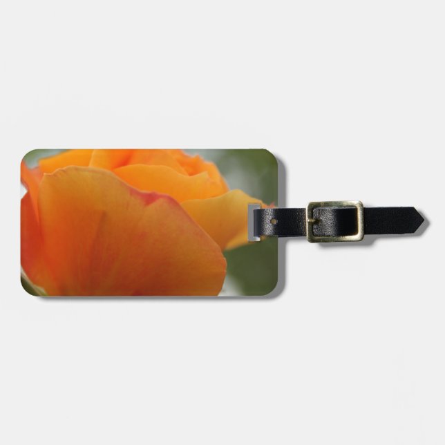 Schöne gelbe Rosenblütenfotografie. Gepäckanhänger (Vorderseite horizontal)