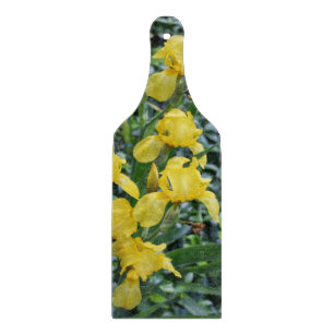 Schöne gelbe Schwertlilie Blumen-Schneidbrett Schneidebrett