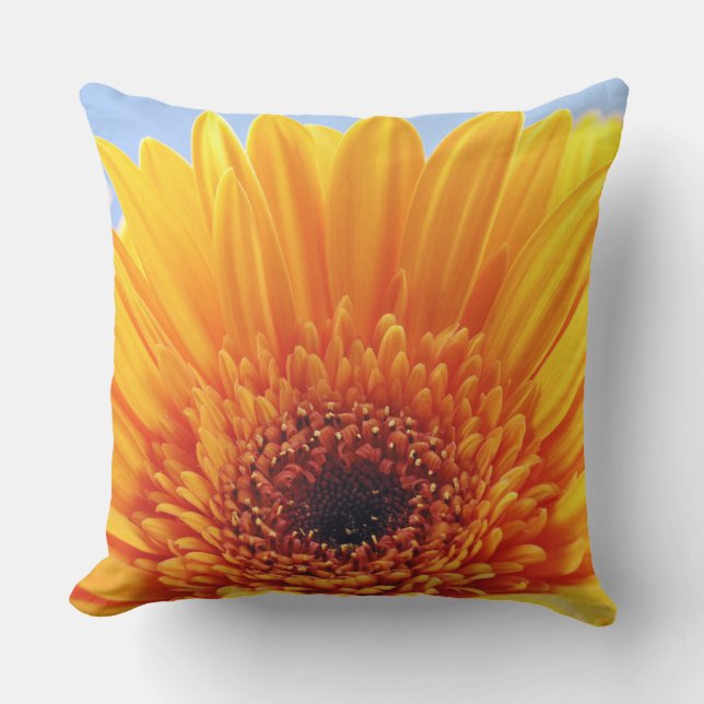 Schöne gelbe Sonnenblume Kissen (Vorderseite)