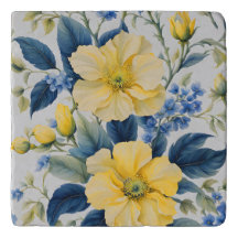 Schöne gelbe und blaue Blumen