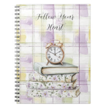 Schöne gelbe violette Blumenbücher Wecker
