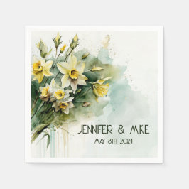 Schöne gelbe Wasserhaube Serviette