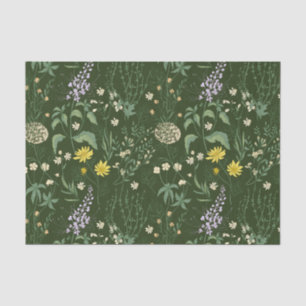 Schöne gemischte Pastell-Wildblumen Grün Seidenpapier