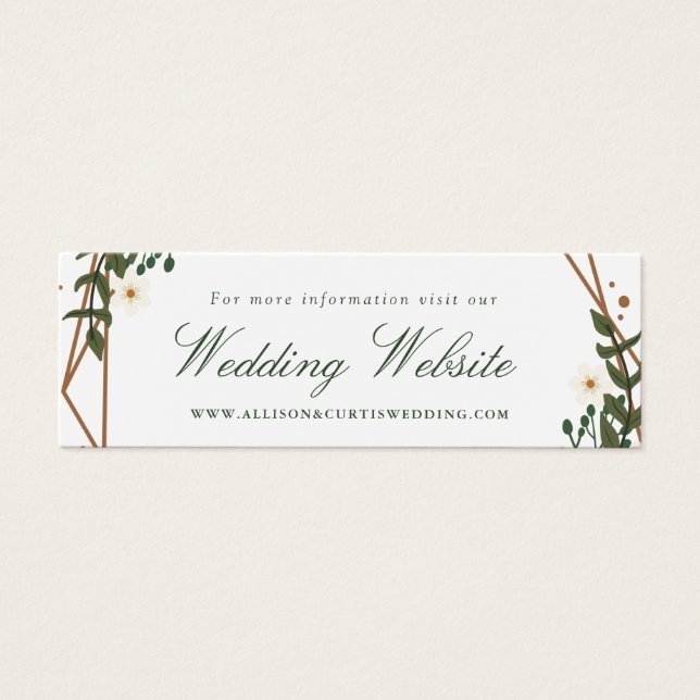 Schöne, geometrische Hochzeitskarte mit Blumenmust (Vorderseite)