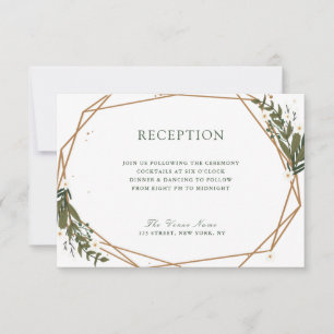 schöne geometrische RSVP-Karte mit Blumenmuster RSVP Karte