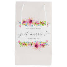 Schöne gerade verheiratete Geschenk-Tasche der
