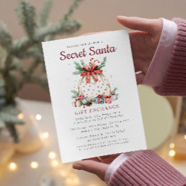 Schöne Geschenktasche I Secret Weihnachten Party Einladung