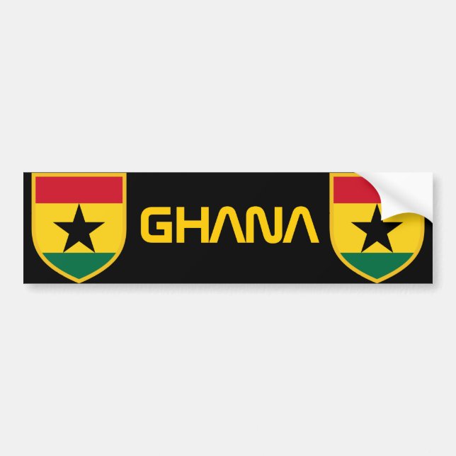 Schöne Ghana-Flagge Autoaufkleber (Vorne)