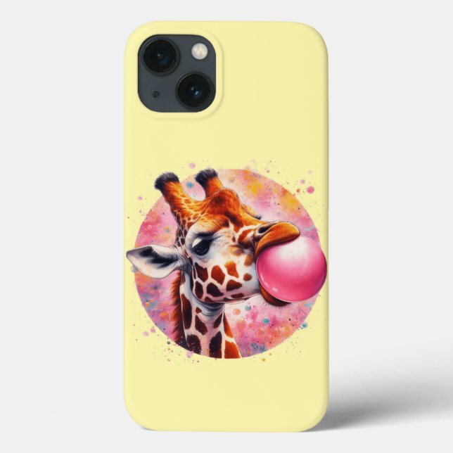 schöne Giraffe blühend Bubblegum Case-Mate iPhone Hülle (Rückseite)