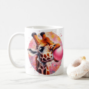 schöne Giraffe blühend Bubblegum Kaffeetasse