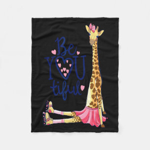 Schöne Giraffe _ Inspirierende Giraffe Tier sein  Fleecedecke