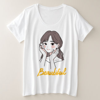 "Schöne Girl-Ästhetik | Stilvoll und trendig einge Große Größe T-Shirt