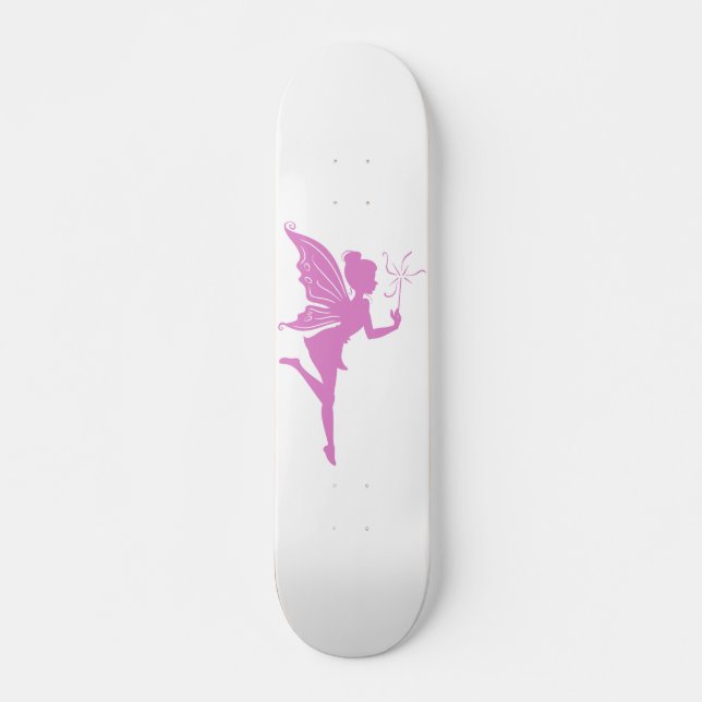 Schöne Girl Fee Silhouette Skateboard (Vorne)