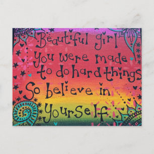 Schöne Girl Inspiration Postcard Postkarte