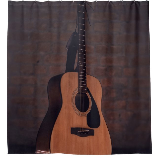 Schöne Gitarre Duschvorhang (Vorderseite)