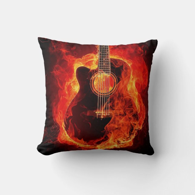 Schöne Gitarrenbild Kissen (Vorderseite)