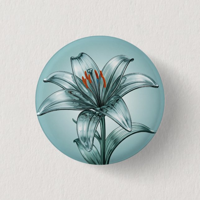 Schöne Glaslilie Button (Vorderseite)