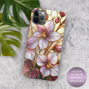 Schöne Glasmalerei-Blumen-Kunstmuster Case-Mate iPhone Hülle