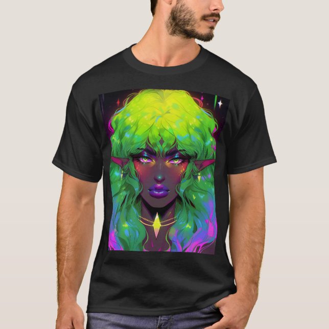 Schöne Glorious Elven Queen T-Shirt (Vorderseite)