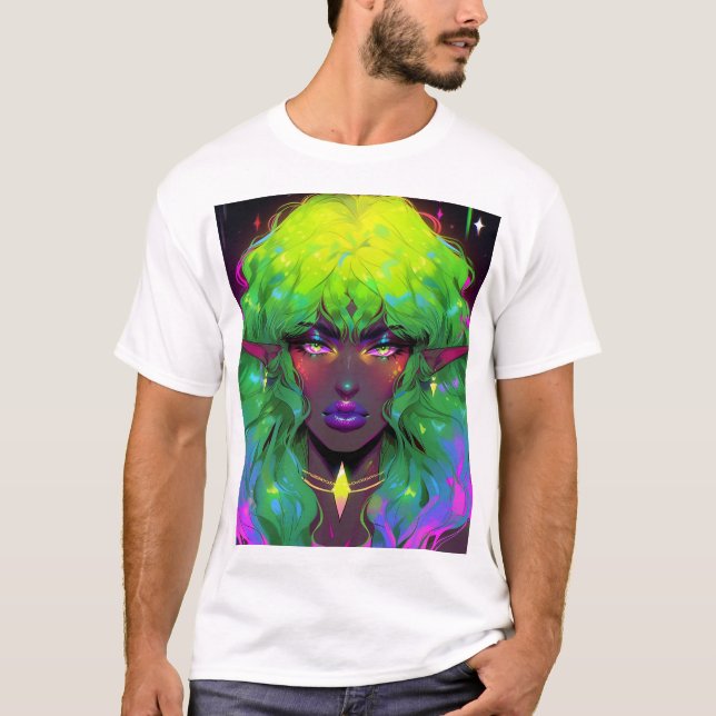 Schöne Glorious Elven Queen T-Shirt (Vorderseite)