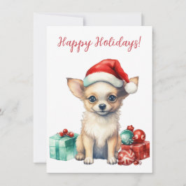 Schöne glückliche Ferien Chihuahua Wasserfarbenkar