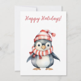 Schöne, glückliche Ferien Pinguin Wasserfarbenkart