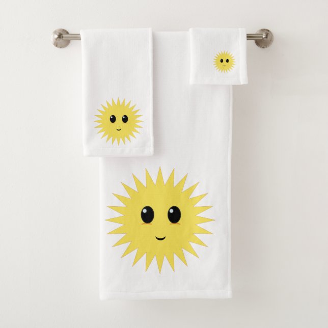 Schöne glückliche Sonne Badhandtuch Set (Insitu)