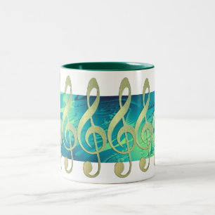 Schöne Golddreifacher Clef-Tasse Zweifarbige Tasse