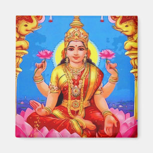 Schöne Golden Lakshmi Diwali Goddess Magnet