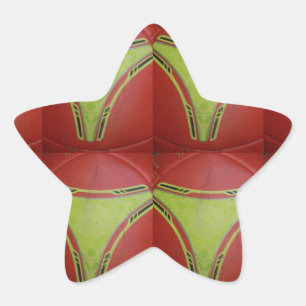 Schöne goldene gelbe geometrische Musterdesigns Stern-Aufkleber