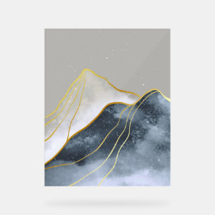 Schöne goldene Linie Kunst Acrylschild