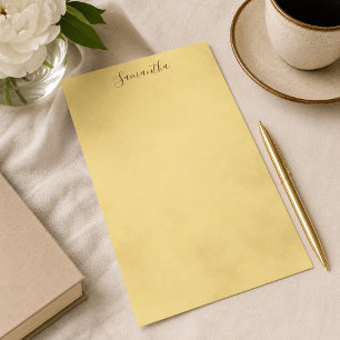 Schöne goldene Pergament-Schreibwaren Briefpapier