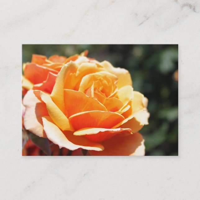 Schöne goldene Rose Blume Erfolg beruflich Visitenkarte (Vorderseite)