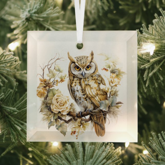 Schöne goldene und weiße Weihnachtsbauten Ornament Aus Glas (Insitu)
