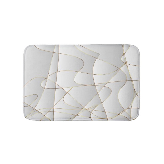 Schöne Goldlinien Badematte (Vorderseite)