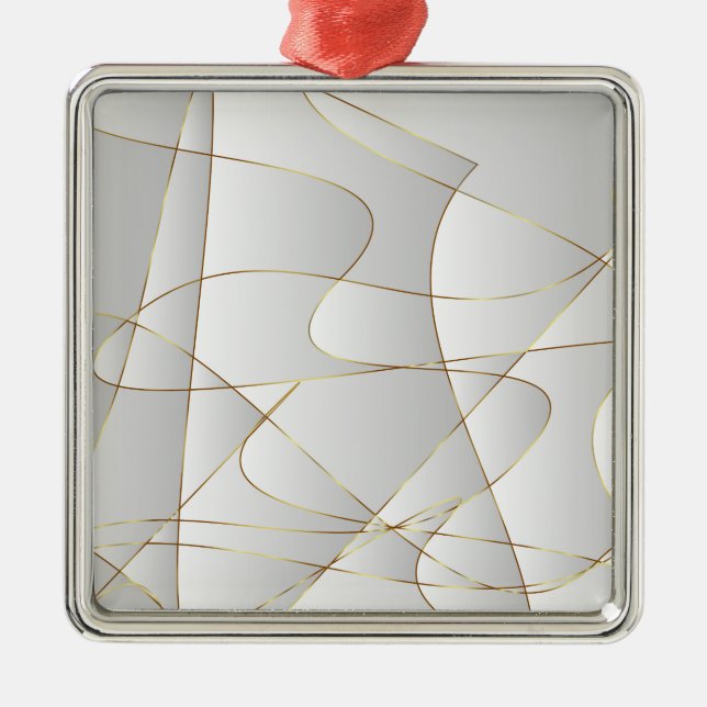 Schöne Goldlinien Ornament Aus Metall (Vorne)