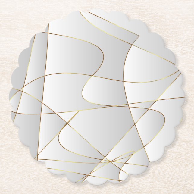 Schöne Goldlinien Untersetzer (Vorderseite)