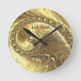 Schöne Goldtöne Runde Wanduhr