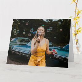 schöne Göttin Bubbles Grußkarte Karte