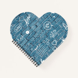 Schöne Graffiti Art on Wall Green Calligraphy Notizbuch