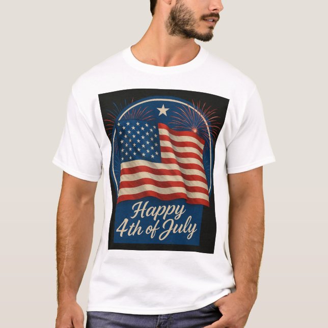 Schöne Grafik zum Unabhängigkeitstag T-Shirt (Vorderseite)