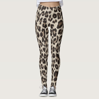 Schöne graubraune Tierdruckjoga-Leggings Leggings