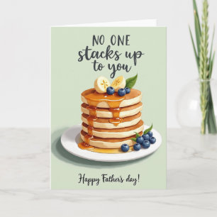 Schöne Griddle-Cakes-Karte zum Vatertag Karte